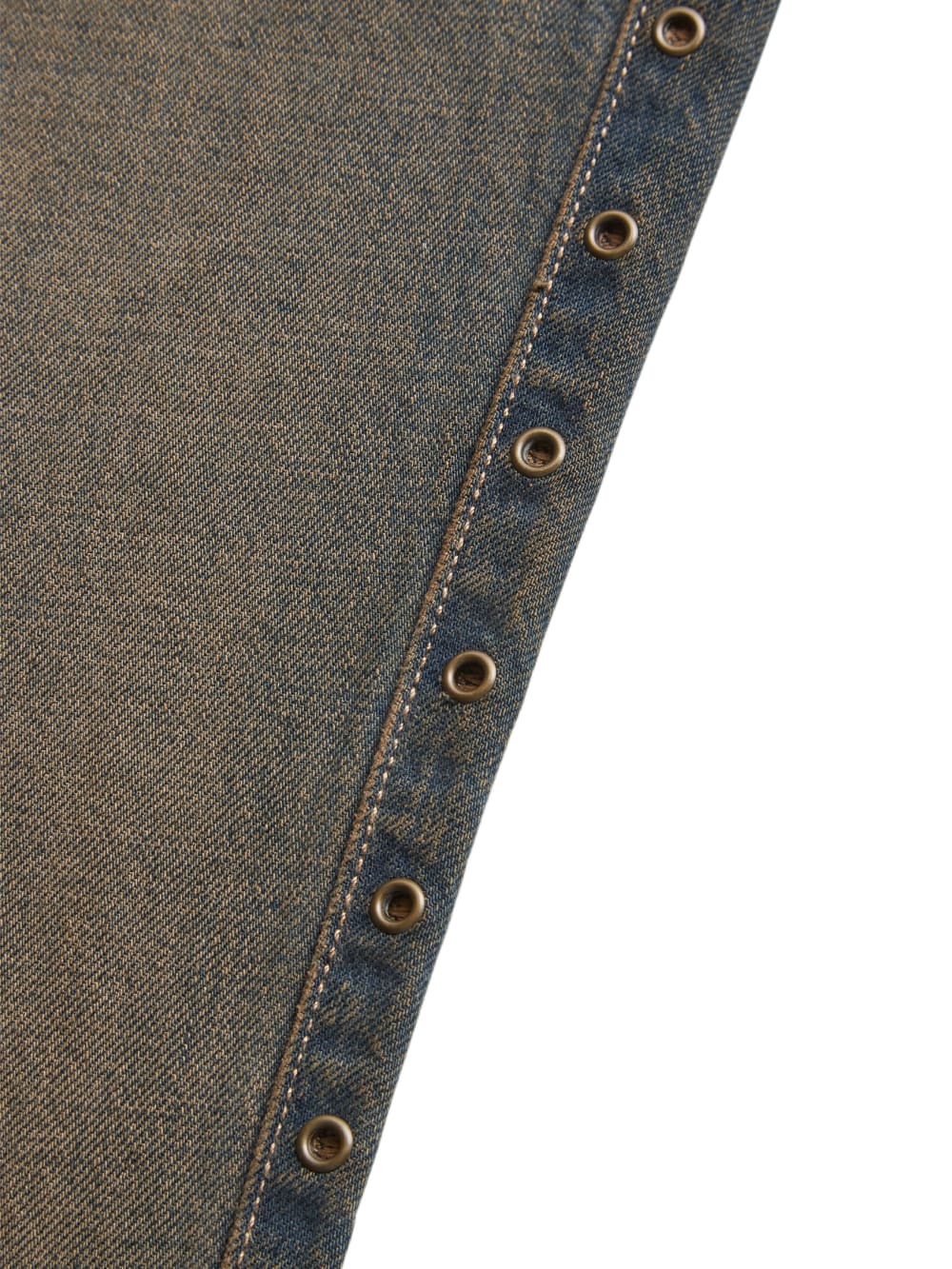 eyelet low-rise denim pants