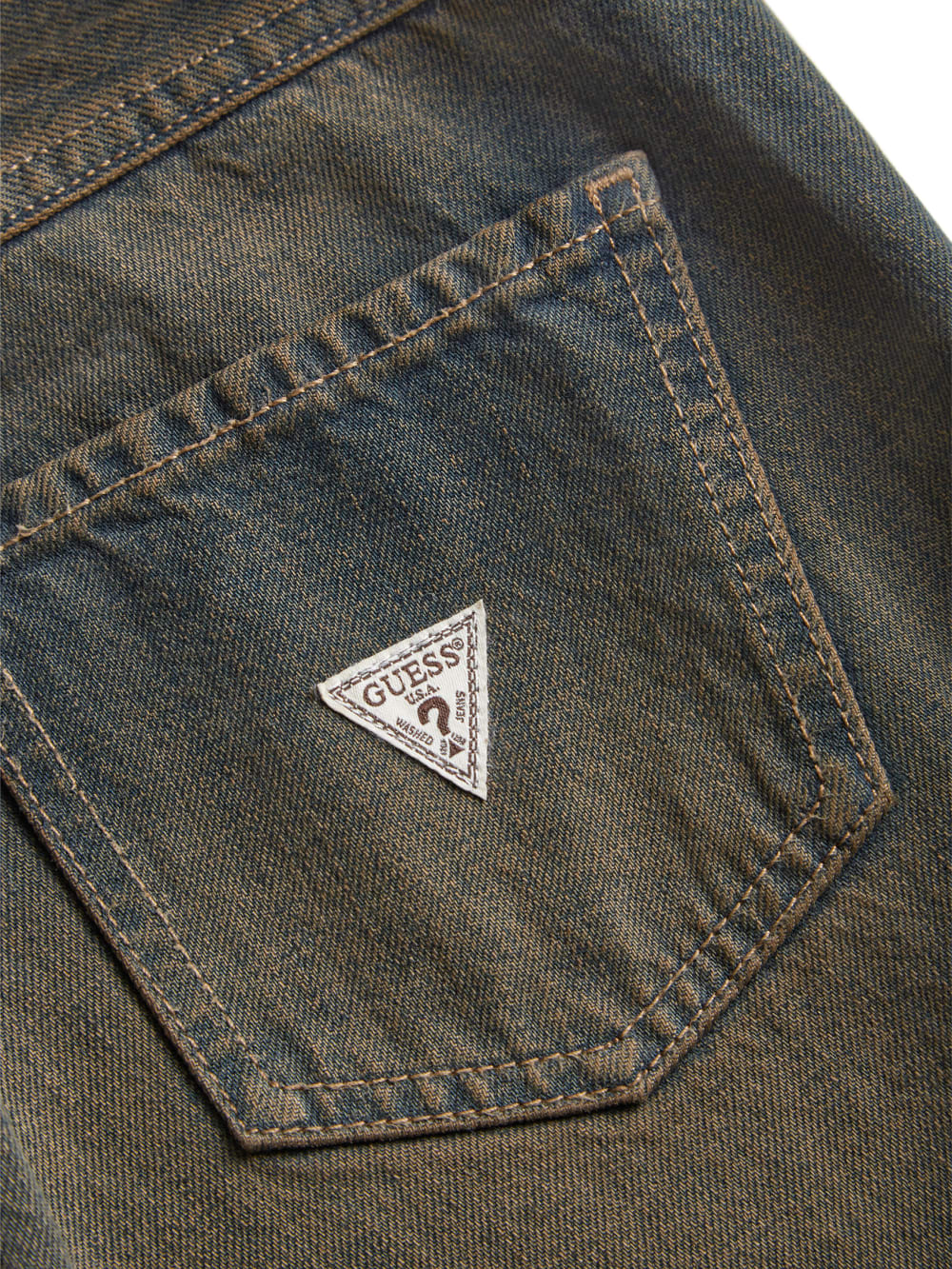 eyelet low-rise denim pants