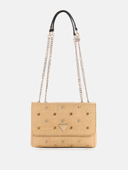Giully II Raffia Rhinestone Convertible Bag
