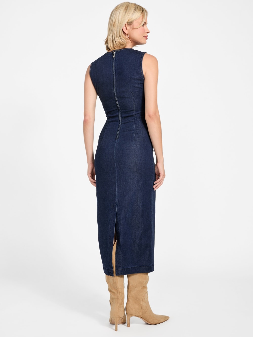 Lyocell blend midi dress
