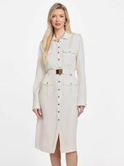 Eco Greta Linen-Blend Safari Dress