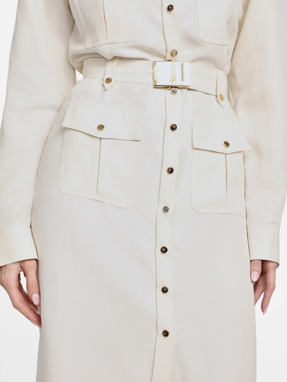 Eco Greta Linen-Blend Safari Dress