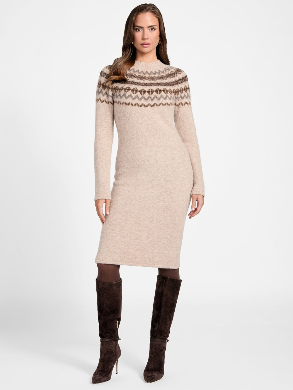 Akilah Jacquard Sweater Dress