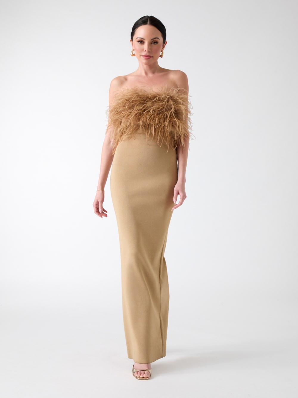 Evita Feather Bandage Gown