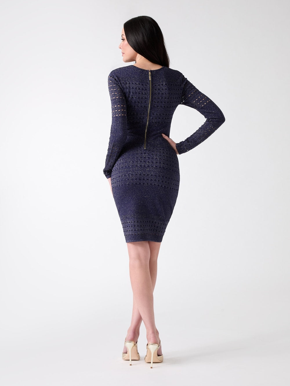 Henley Long-Sleeve Sweater Dress