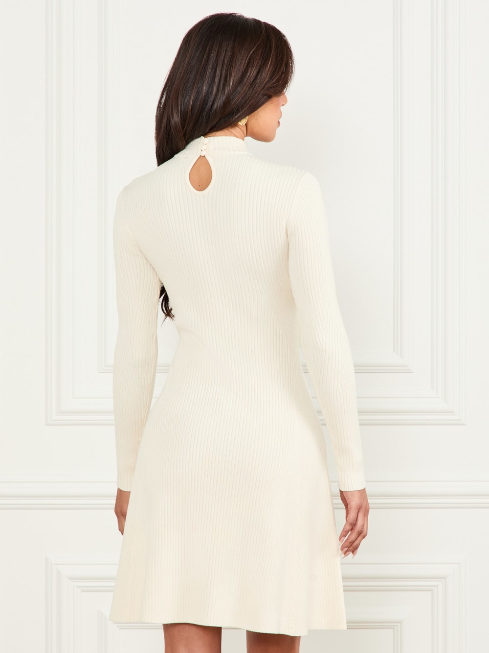 Candice Lace-Trim Sweater Dress