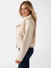 Leather biker jacket