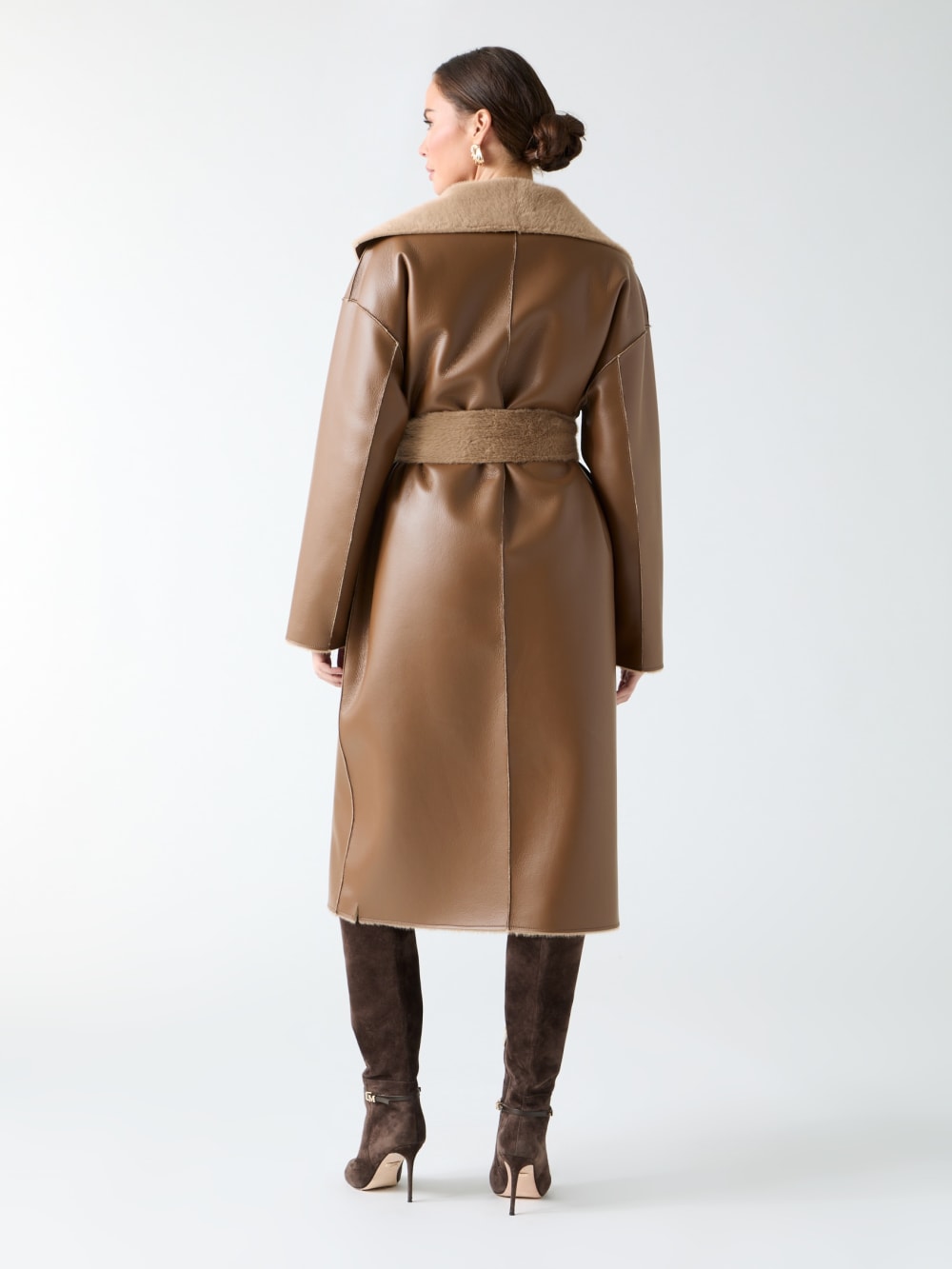 Ines Reversible Faux-Leather Coat