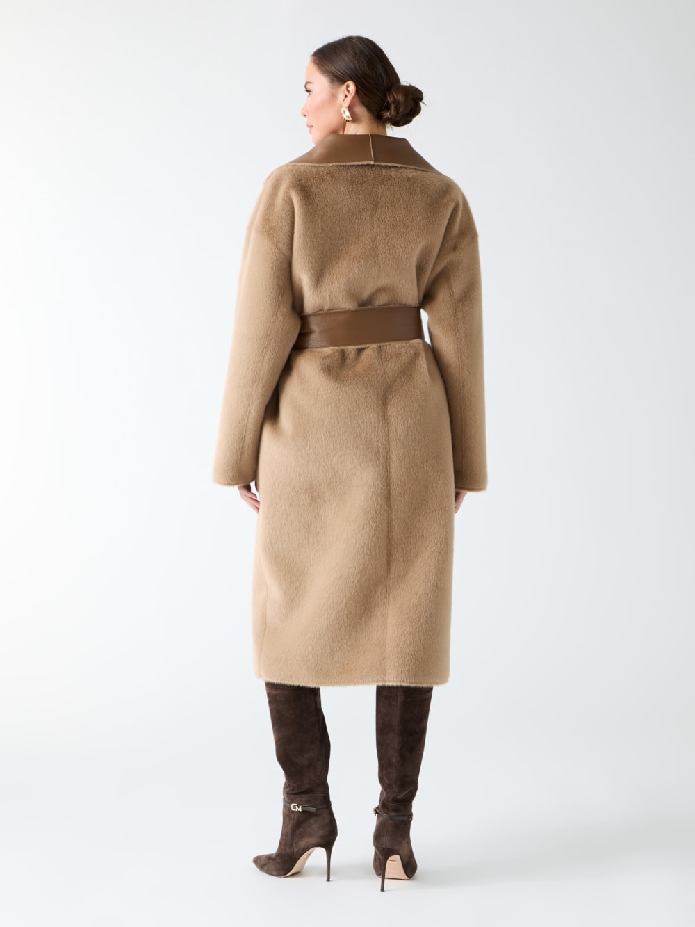 Ines Reversible Faux-Leather Coat