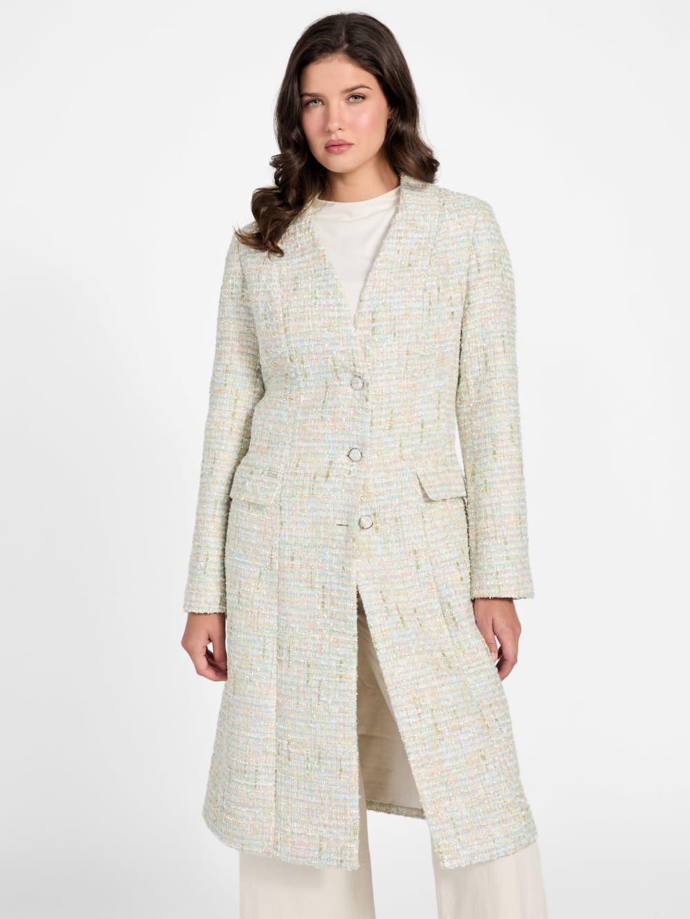 Tweed long coat