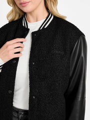 Eco Danielle Boucle Varsity Jacket