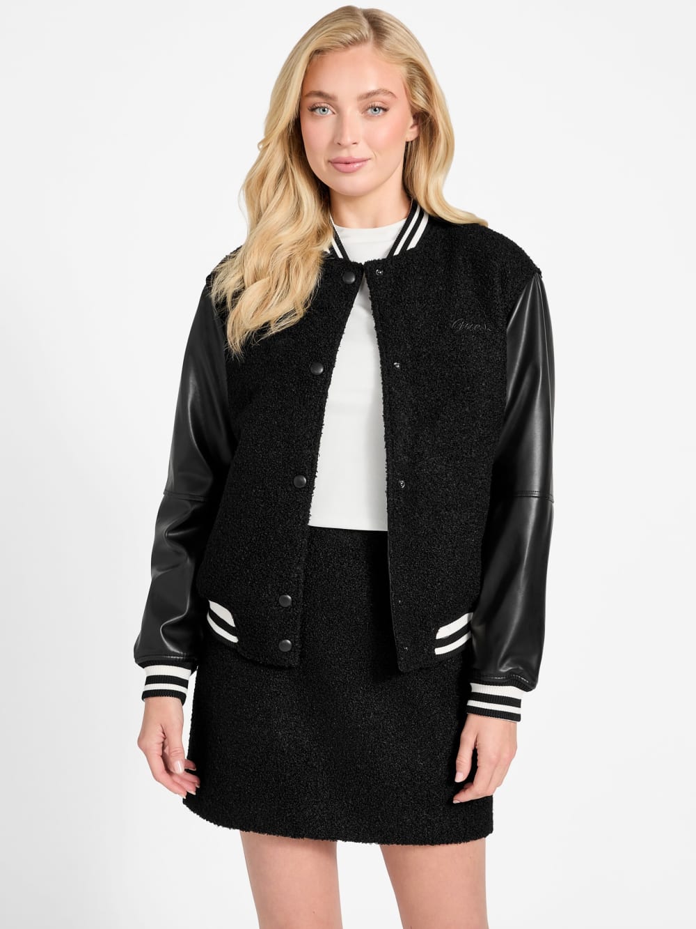 Eco Danielle Boucle Varsity Jacket