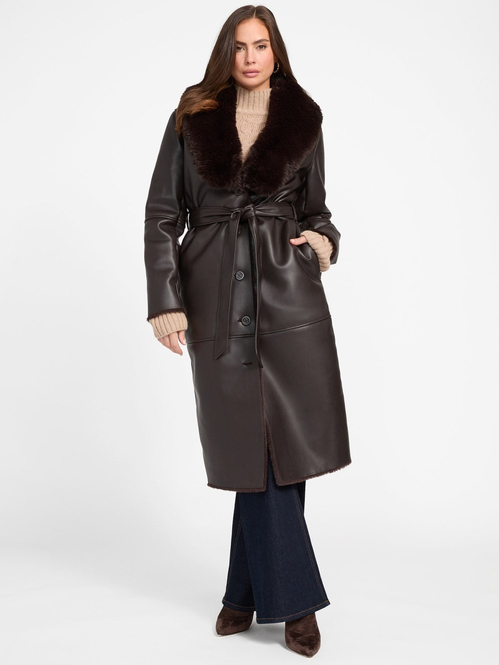 Zoey Faux-Leather Coat