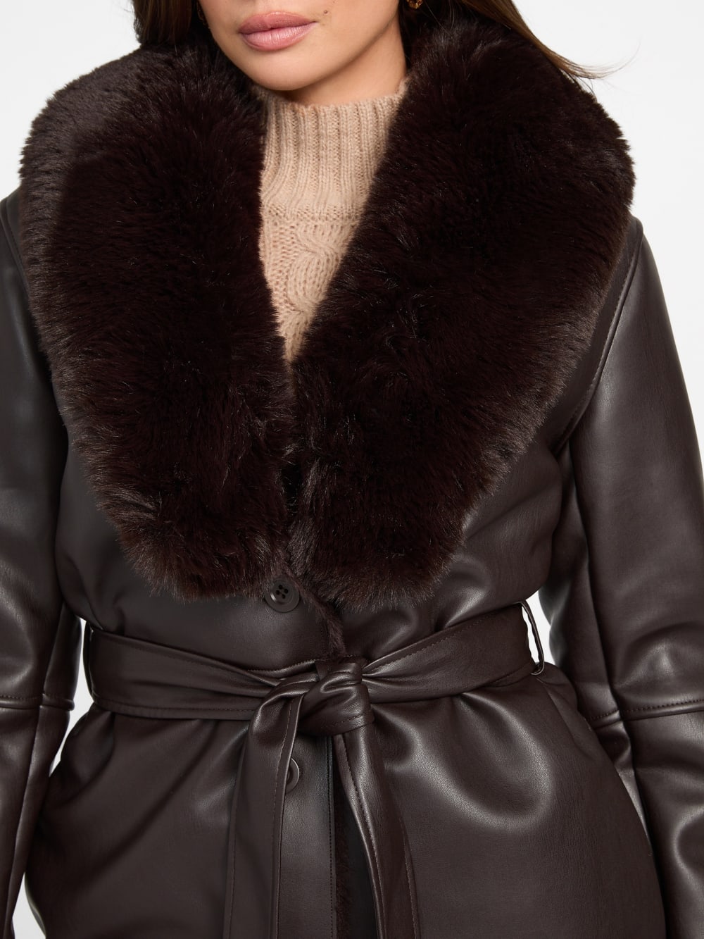 Zoey Faux-Leather Coat