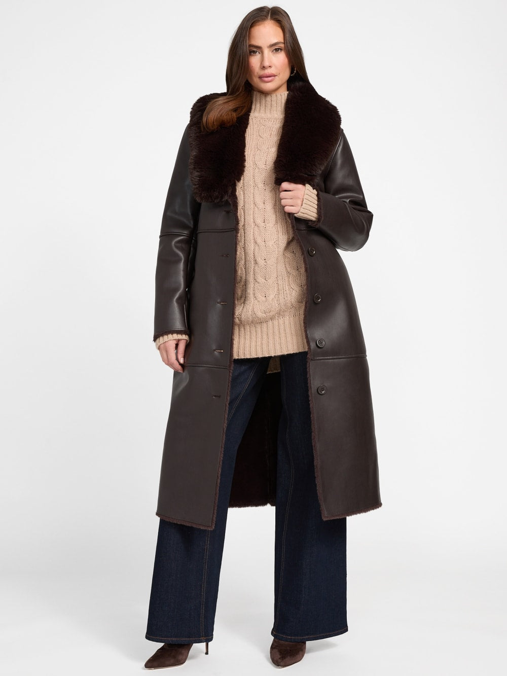 Zoey Faux-Leather Coat