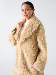 Margot Longline Faux-Fur Coat