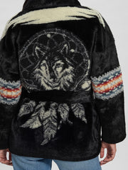 Carlotta Faux-Fur Wrap Jacket