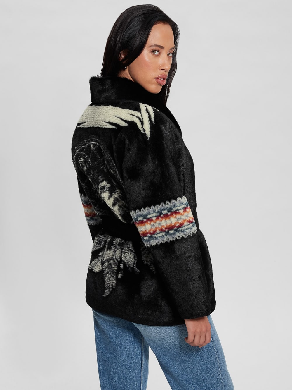 Carlotta Faux-Fur Wrap Jacket
