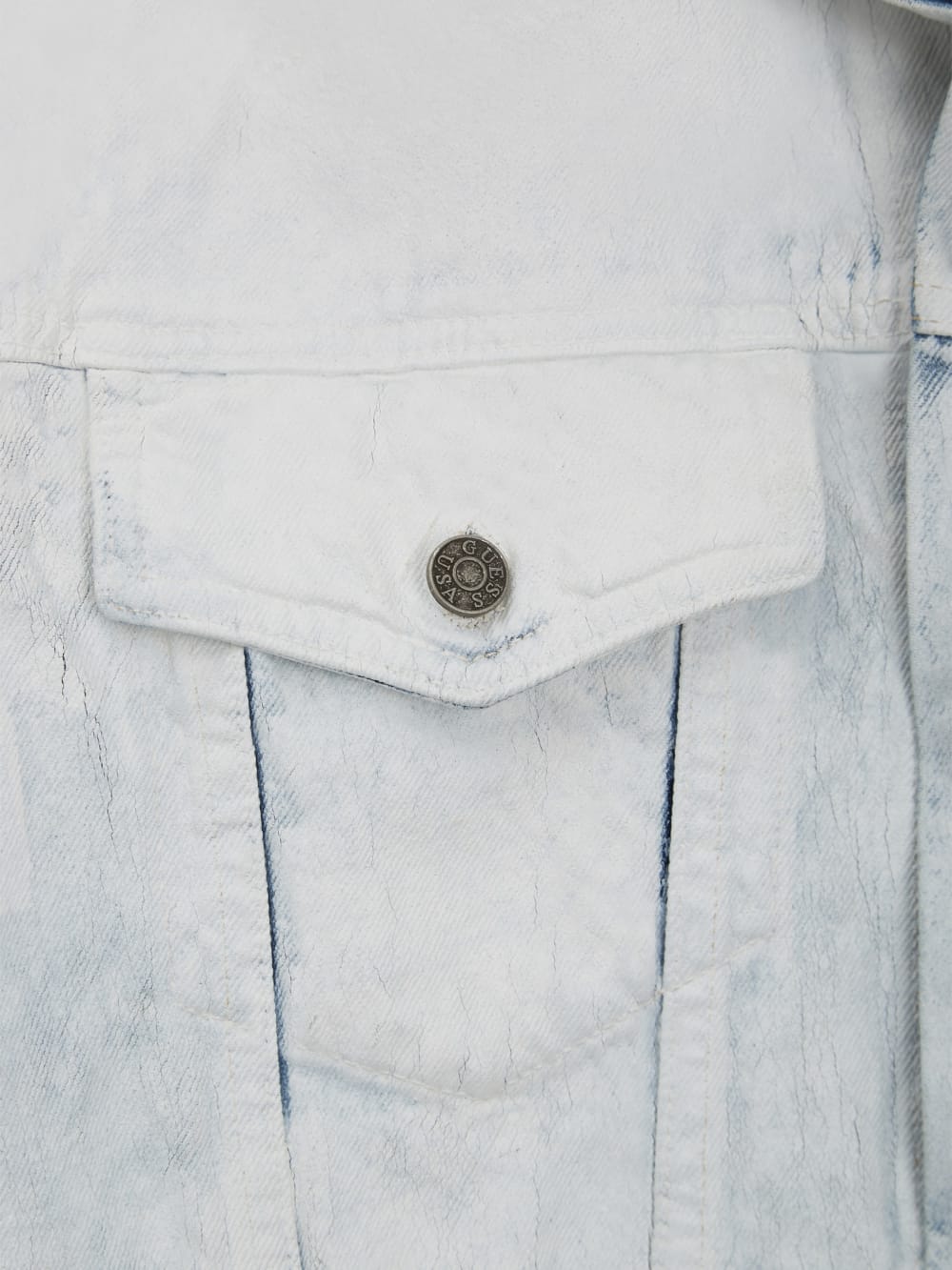 Painted Denim Fringe Jacket
