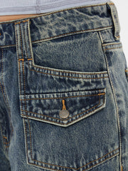 GUESS Originals Double Patch Pocket Wide Leg Jeans