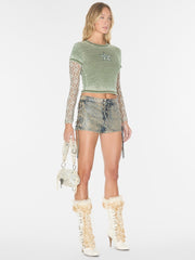 vintage layered lace tee
