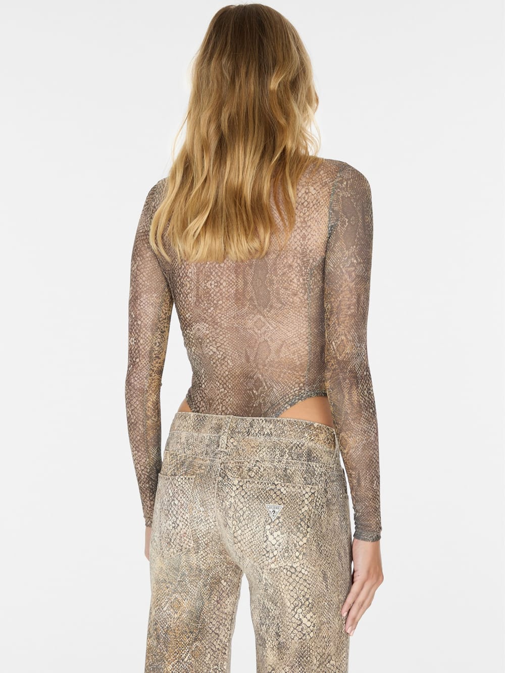 printed mesh bodysuit