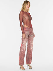 printed mesh bodysuit