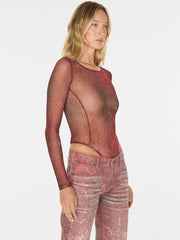 printed mesh bodysuit