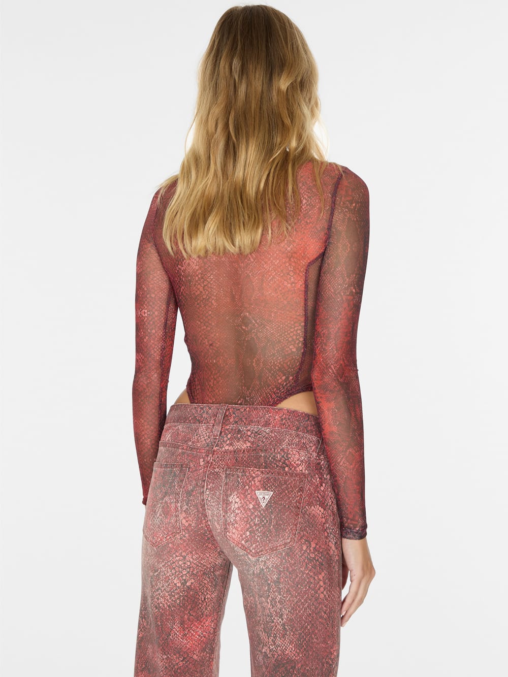 printed mesh bodysuit