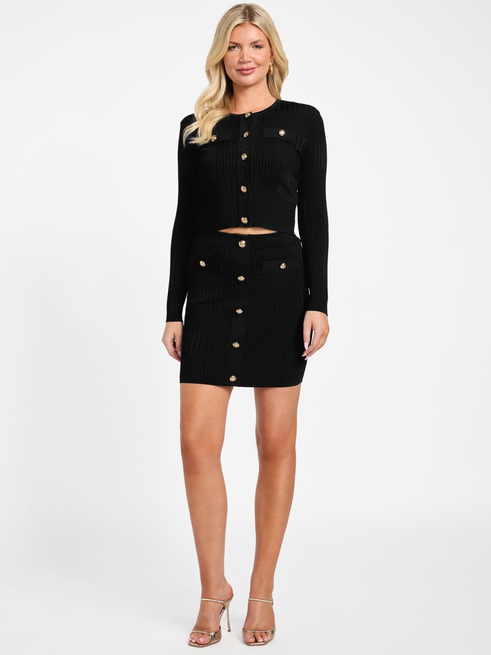 Janet Ribbed Sweater Cardigan
