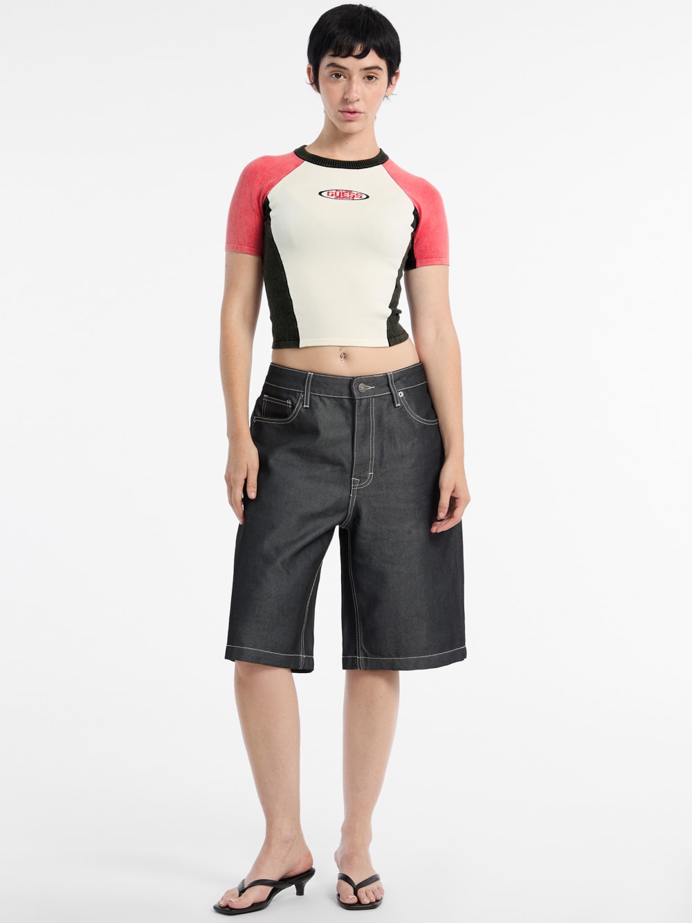 GUESS Originals Eco Fitted Racing Sweater Top