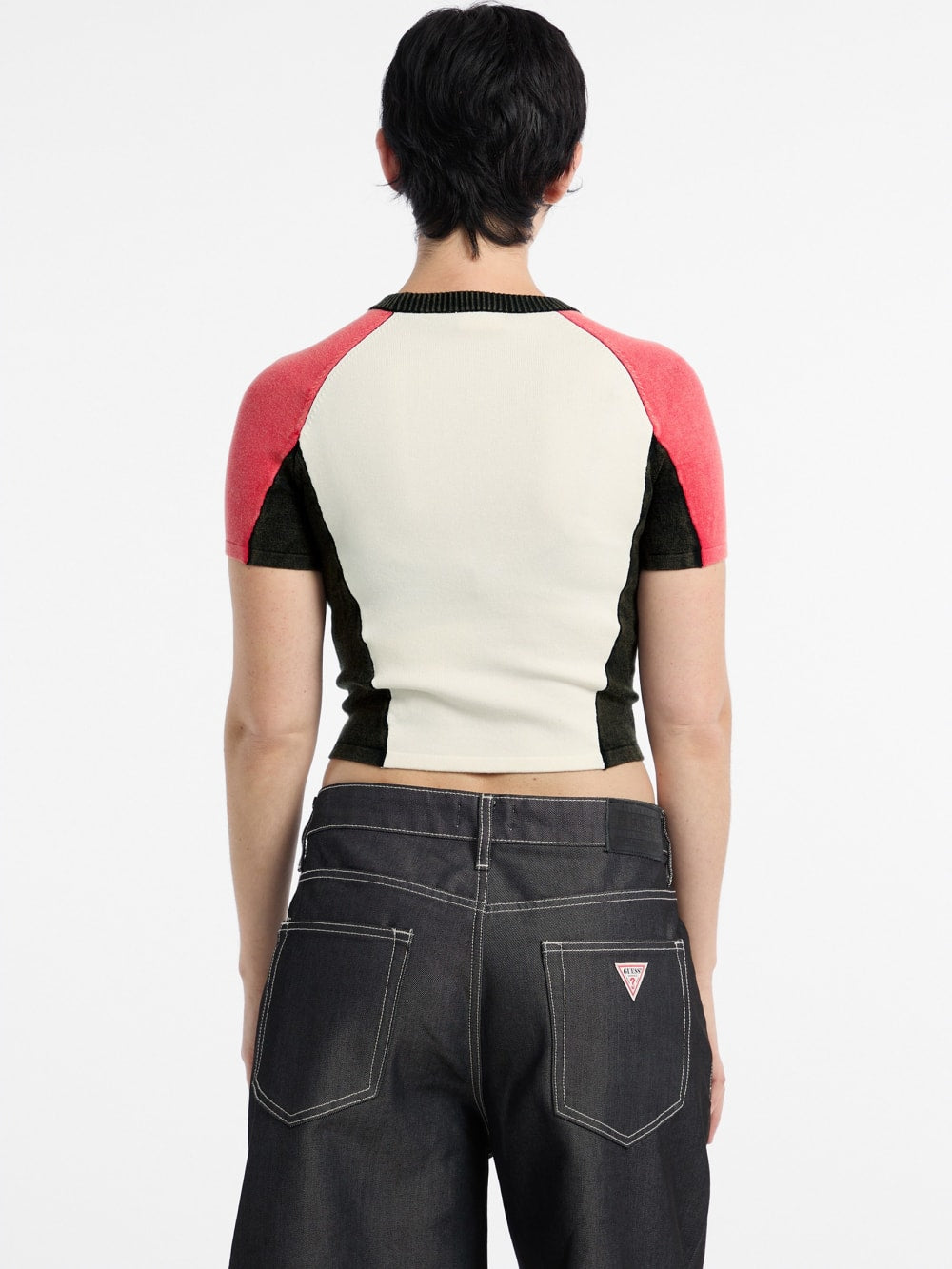 GUESS Originals Eco Fitted Racing Sweater Top