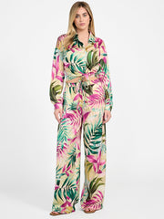 Eco Jun Printed Satin Shirt