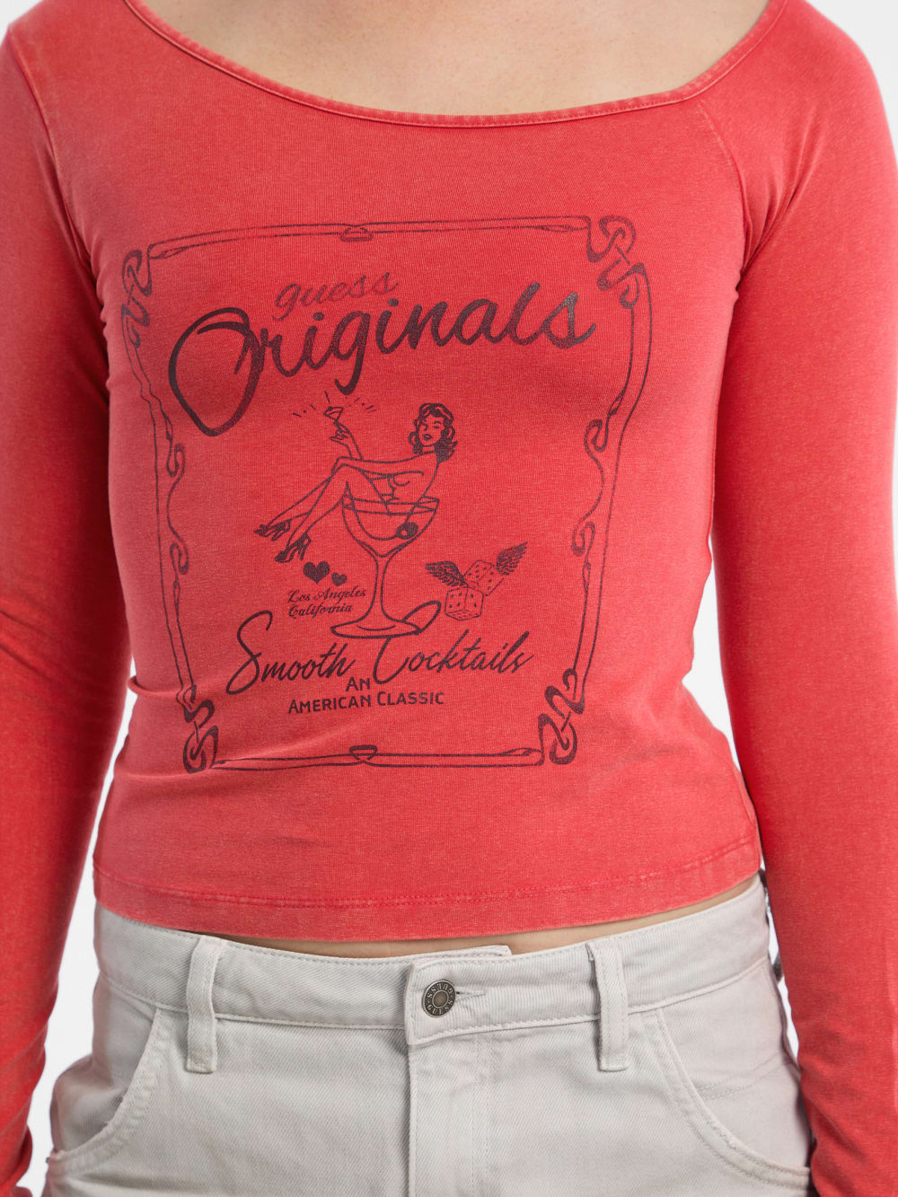 GUESS Originals Off-the-Shoulder Tee