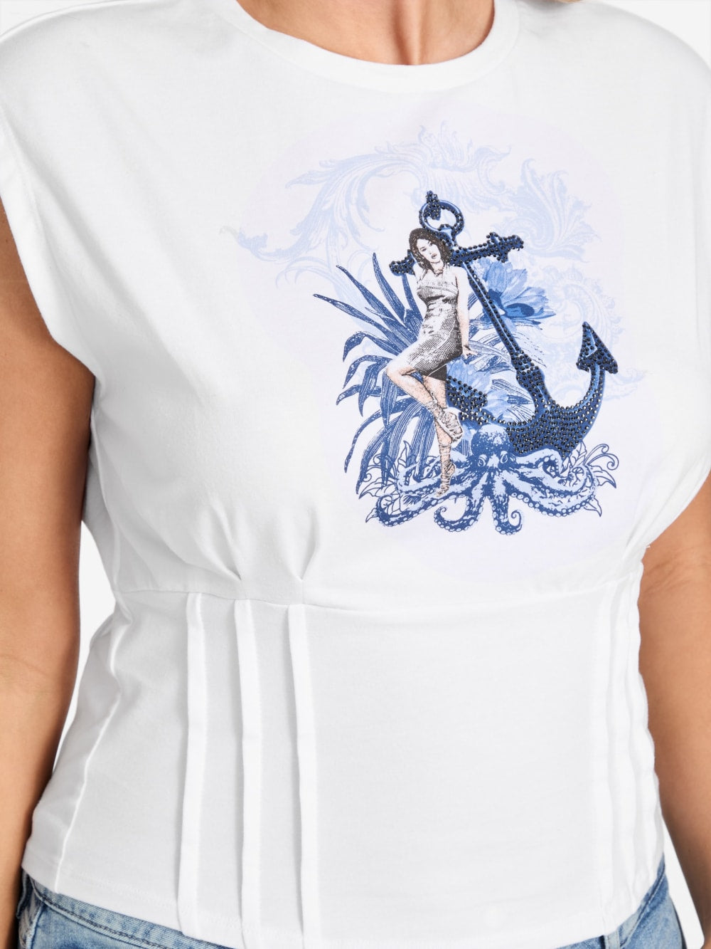Eco Nautical or Nice Corset Tee