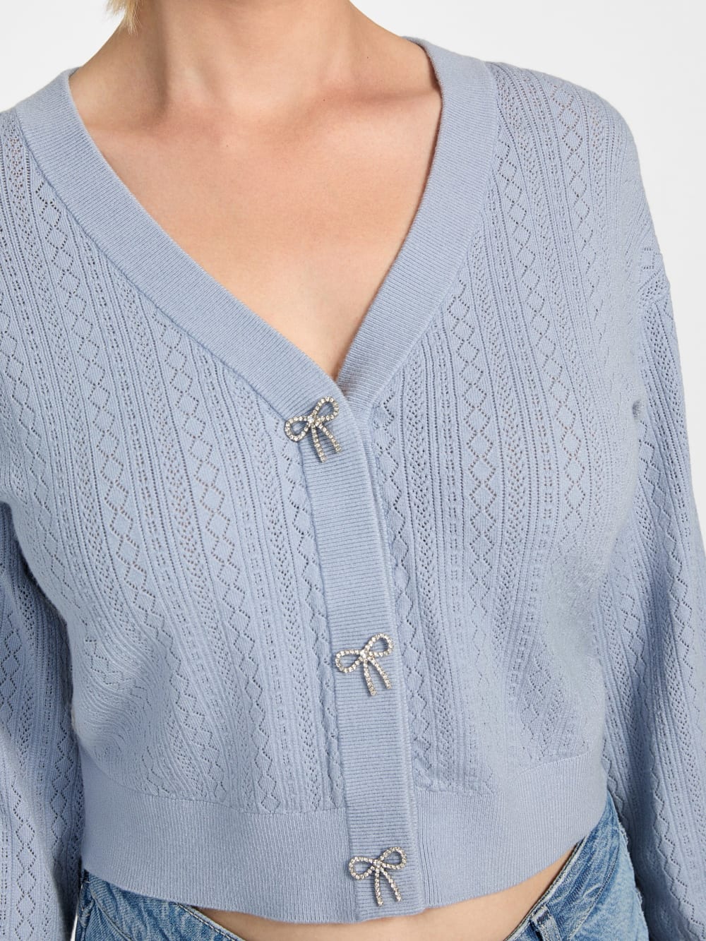 Eco Lyla Bow Cardigan Sweater