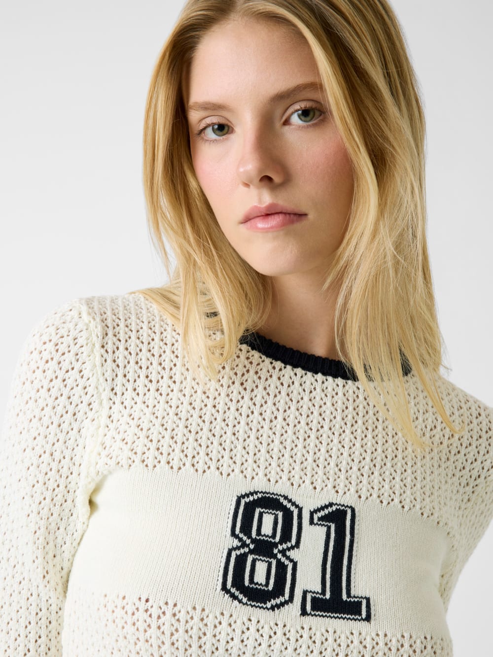 Open knit sweater