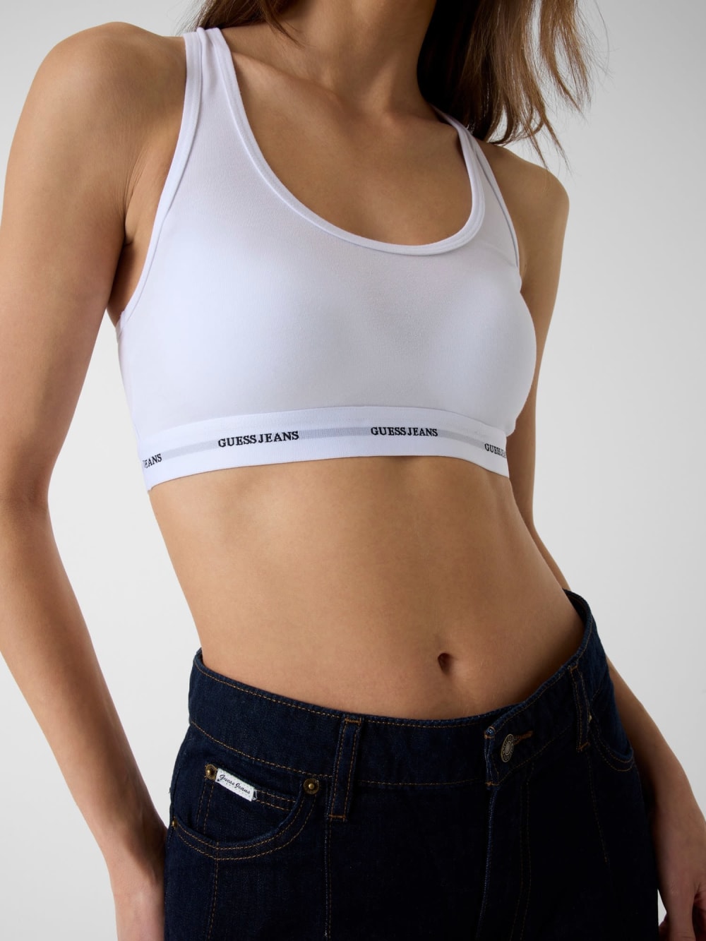 Logo band bra