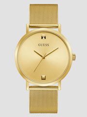 Gold-Tone Mesh Diamond Analog Watch
