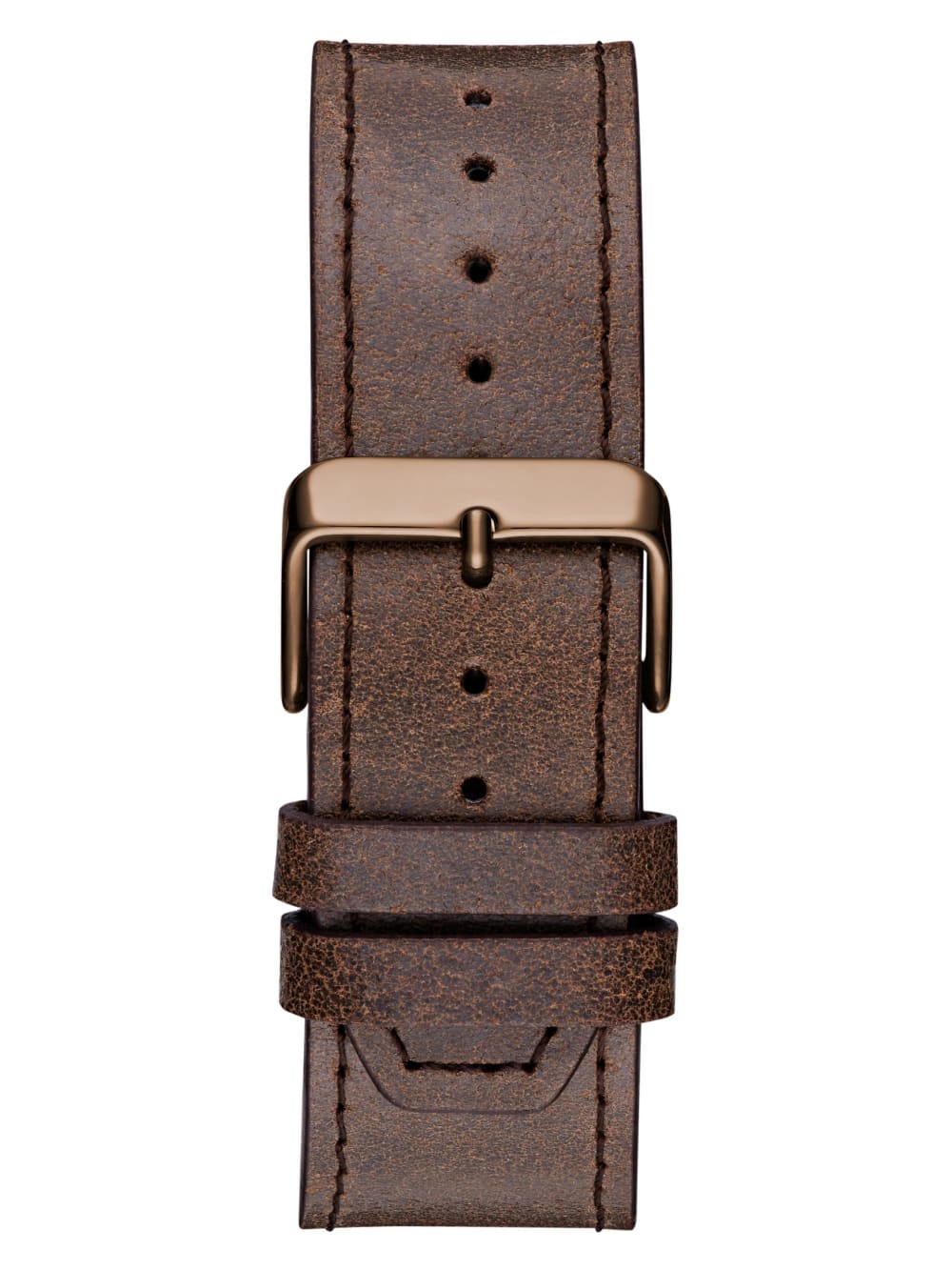 Brown and Blue Leather Multifunction Watch