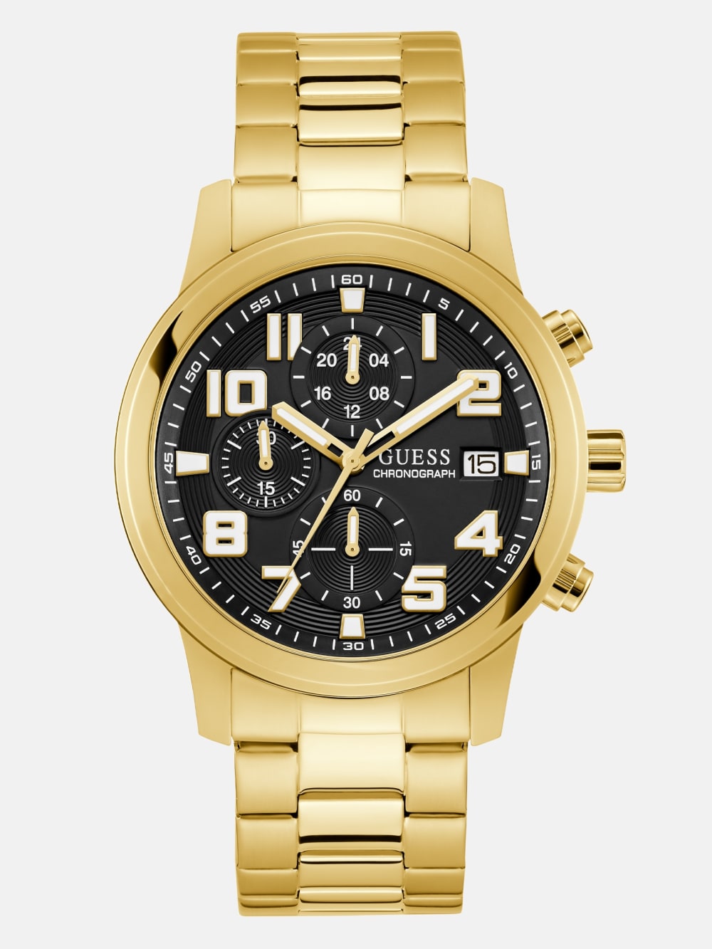 Gold-Tone and Black Chronograph Watch