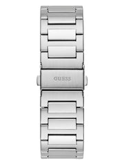 Silver-Tone and Green Analog Watch