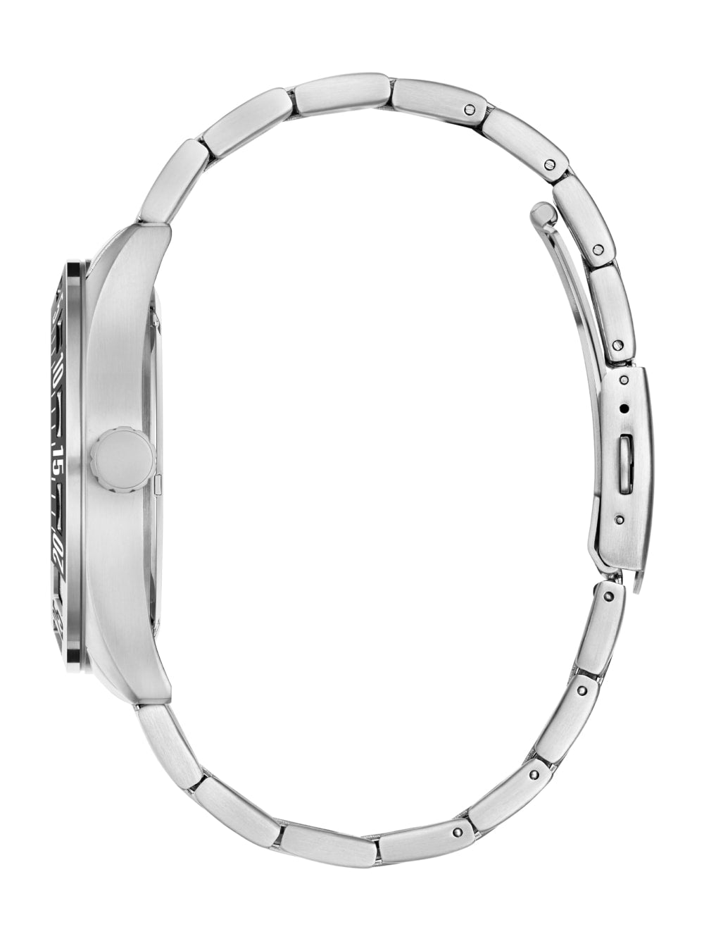 Silver-Tone and Black Multifunction Watch