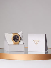 Gold-Tone Multifunction Watch