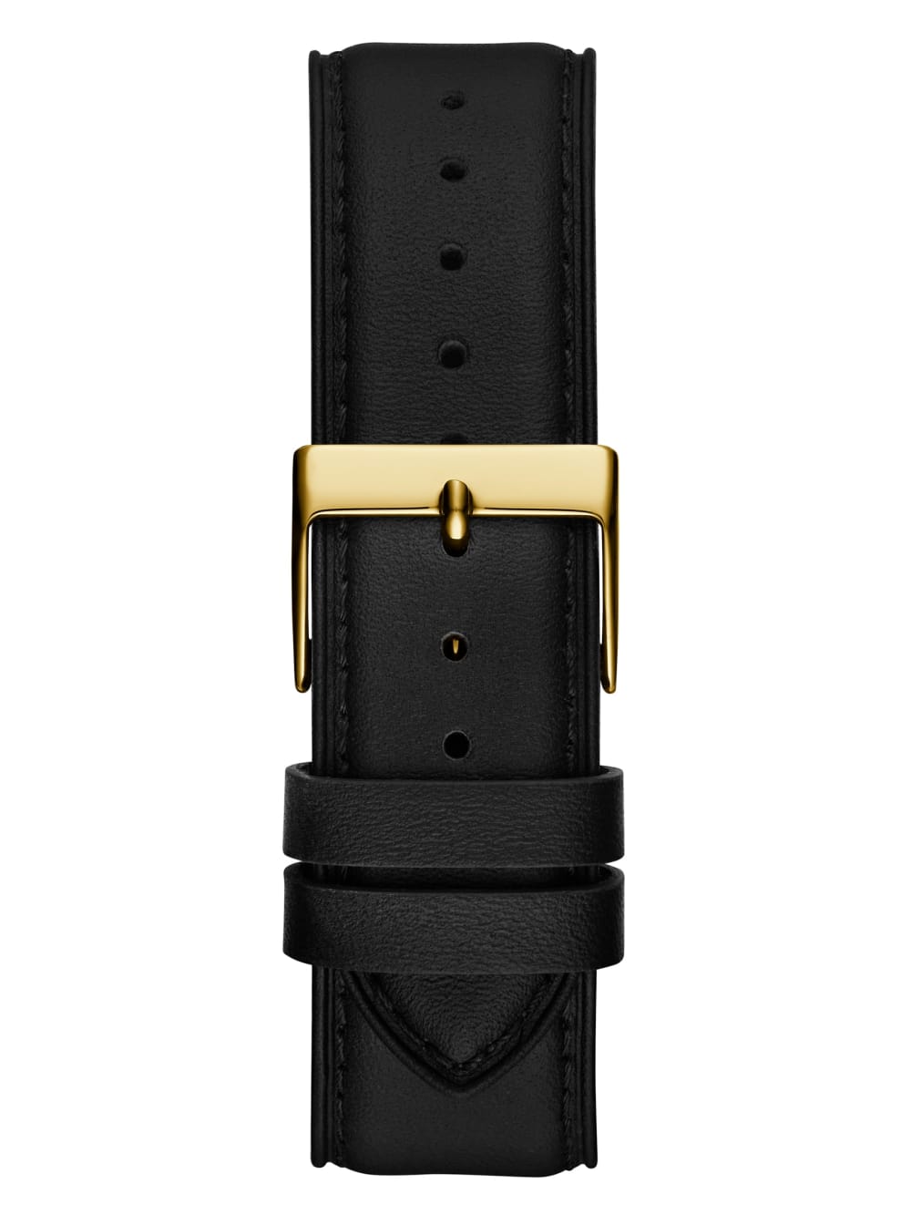 Gold-Tone and Black Leather Multifunction Watch