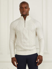 Eco Half-Zip Cable Knit Sweater