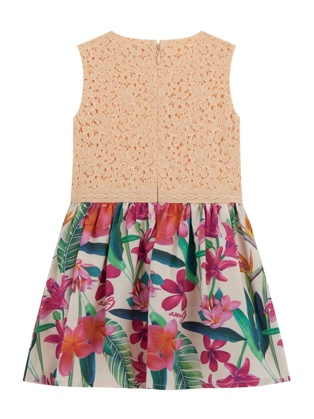 Lace and Tropical Floral Dress (2-7)