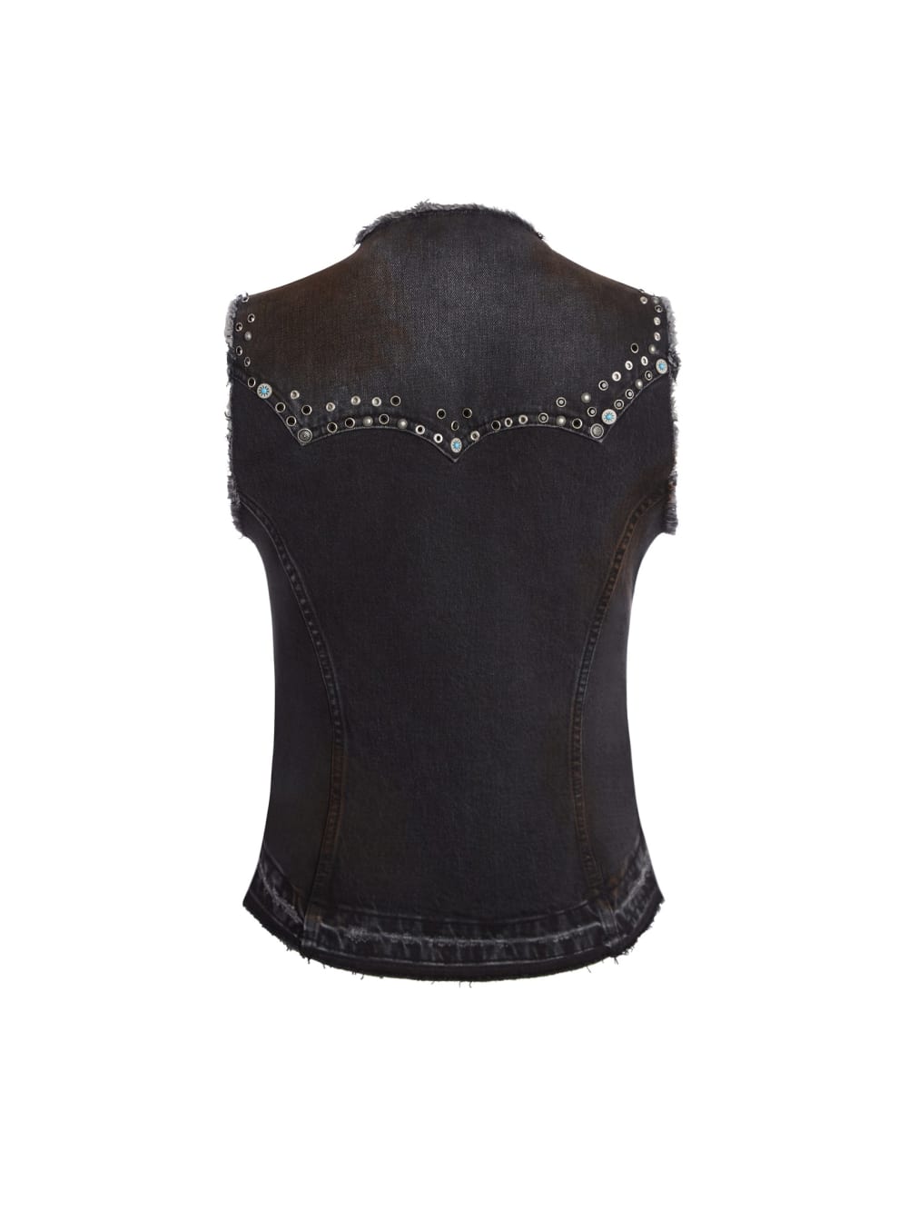 western denim vest