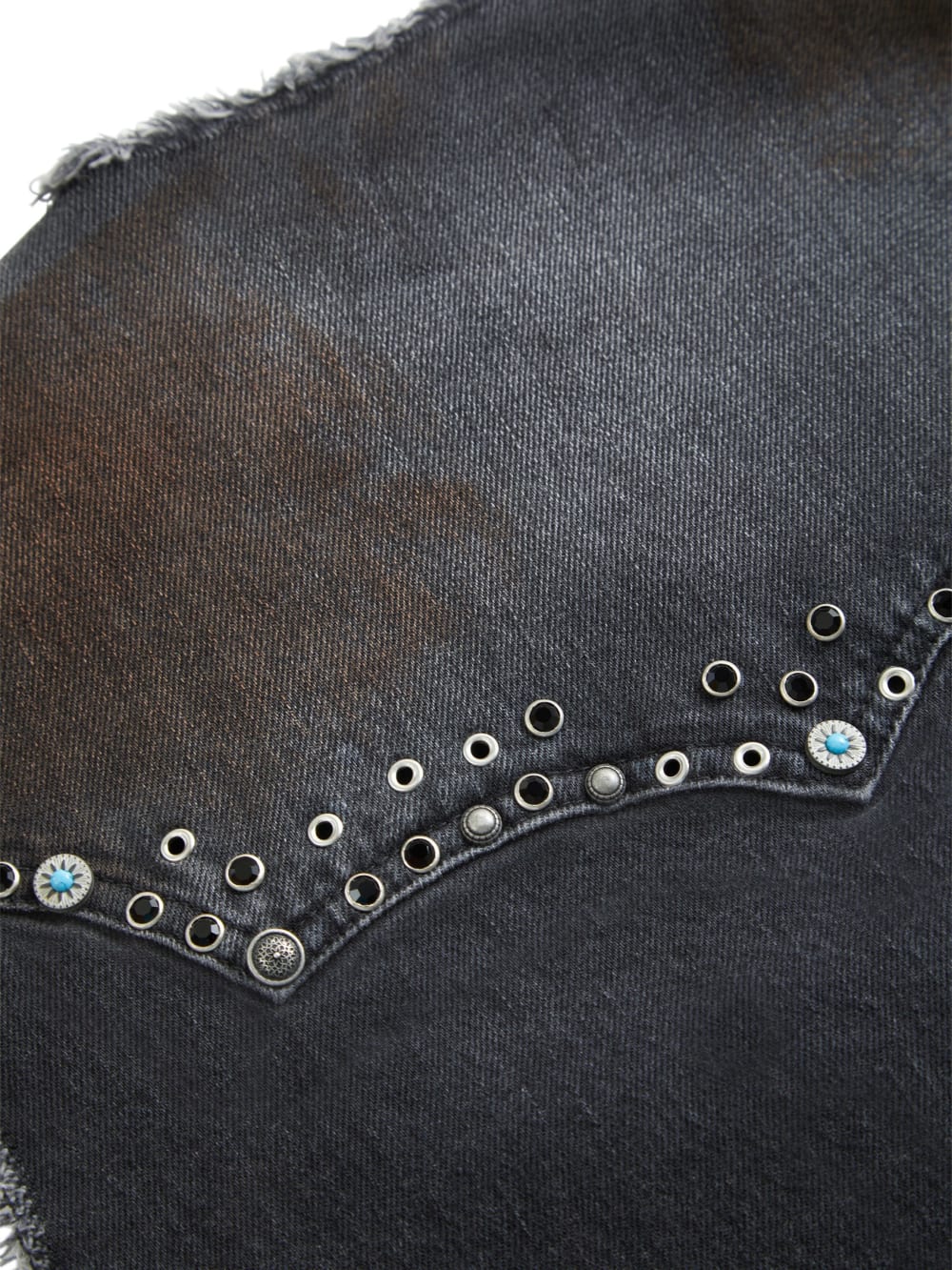 western denim vest