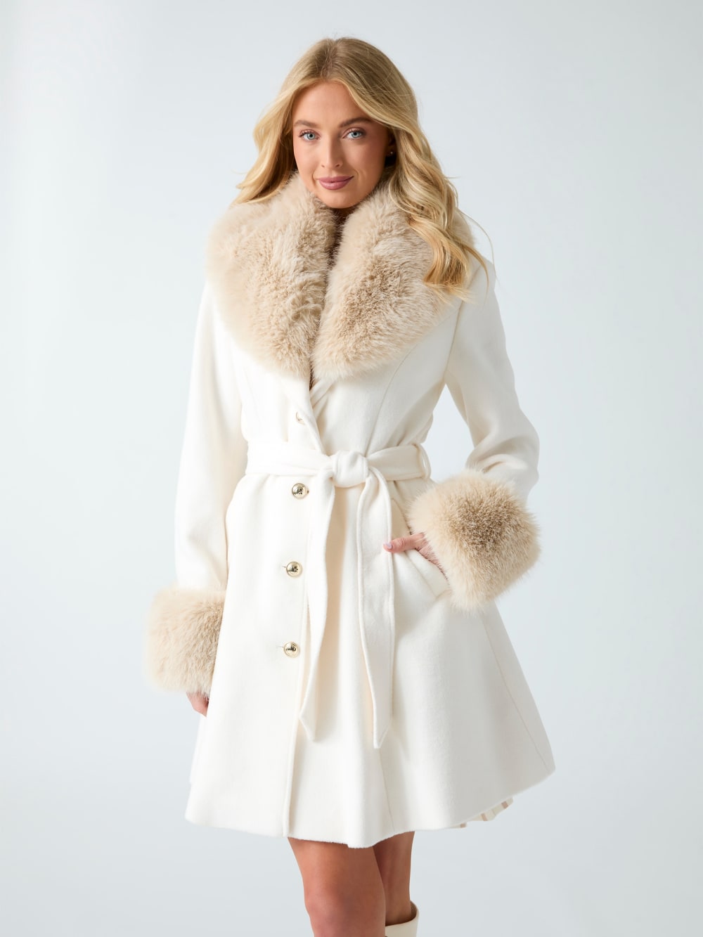 Wool blend coat